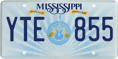 MS license plate YTE855