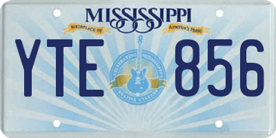 MS license plate YTE856