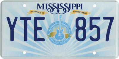 MS license plate YTE857
