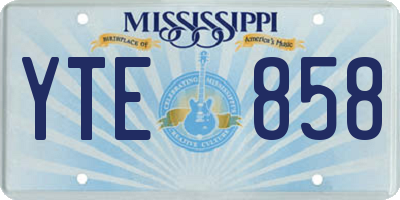 MS license plate YTE858