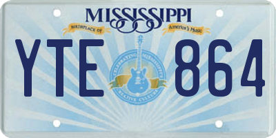 MS license plate YTE864