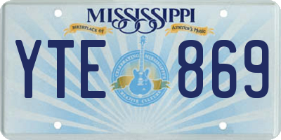 MS license plate YTE869