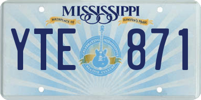 MS license plate YTE871
