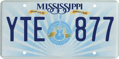 MS license plate YTE877