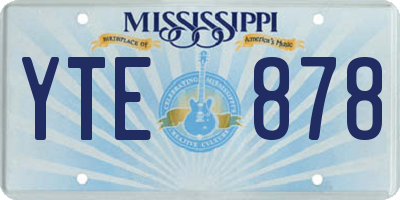 MS license plate YTE878