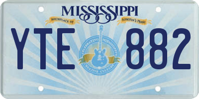 MS license plate YTE882