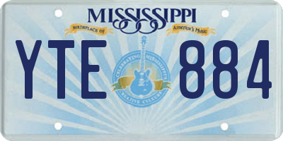 MS license plate YTE884