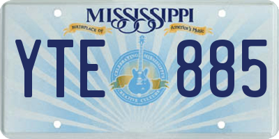 MS license plate YTE885
