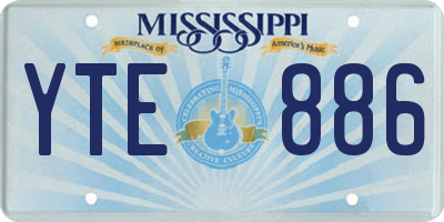 MS license plate YTE886