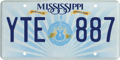MS license plate YTE887