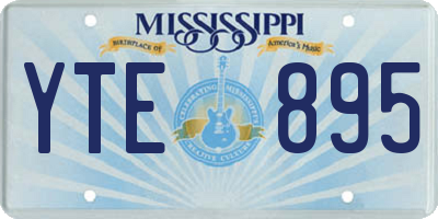 MS license plate YTE895
