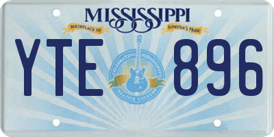 MS license plate YTE896