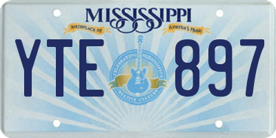 MS license plate YTE897