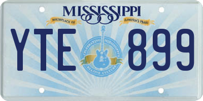MS license plate YTE899