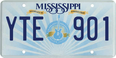 MS license plate YTE901