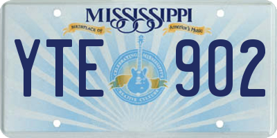 MS license plate YTE902