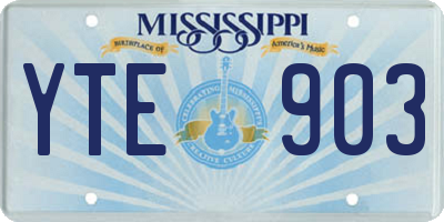 MS license plate YTE903