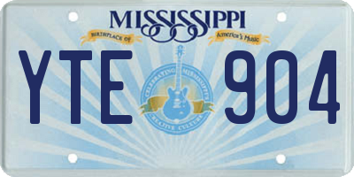 MS license plate YTE904