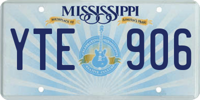 MS license plate YTE906