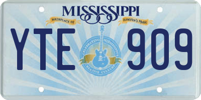 MS license plate YTE909