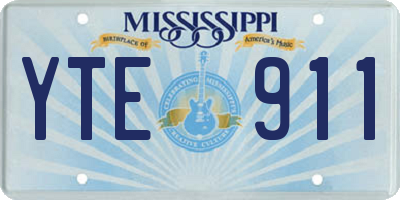 MS license plate YTE911