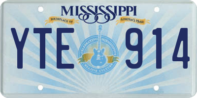 MS license plate YTE914