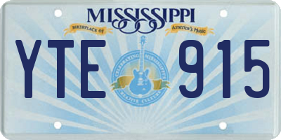 MS license plate YTE915