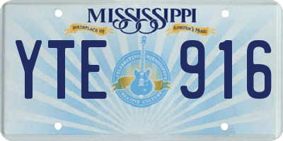 MS license plate YTE916