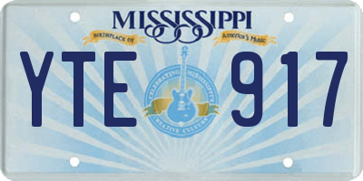 MS license plate YTE917