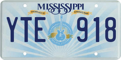 MS license plate YTE918