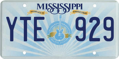 MS license plate YTE929