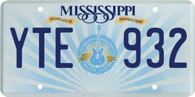 MS license plate YTE932