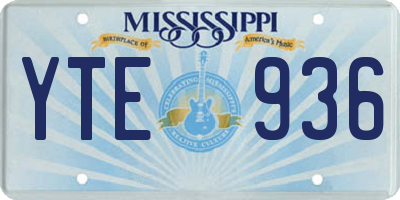 MS license plate YTE936