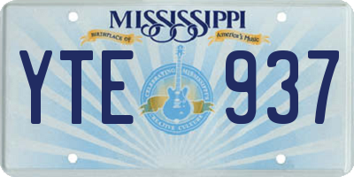 MS license plate YTE937
