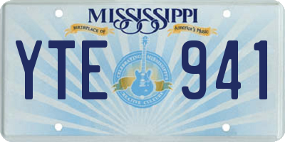 MS license plate YTE941
