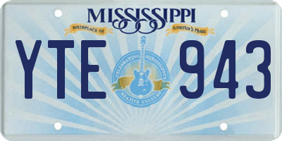 MS license plate YTE943