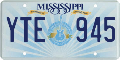 MS license plate YTE945