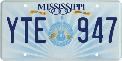 MS license plate YTE947