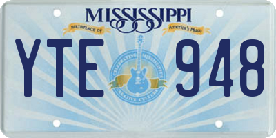 MS license plate YTE948