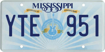 MS license plate YTE951