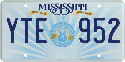 MS license plate YTE952