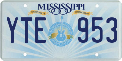 MS license plate YTE953