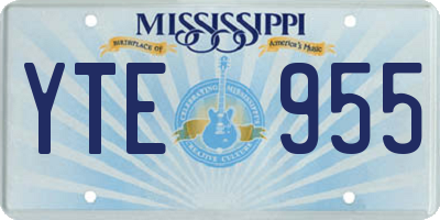 MS license plate YTE955
