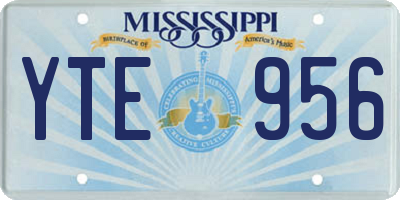 MS license plate YTE956