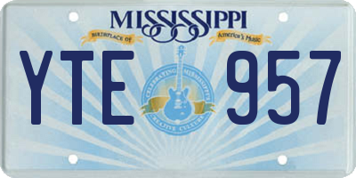 MS license plate YTE957