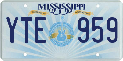 MS license plate YTE959