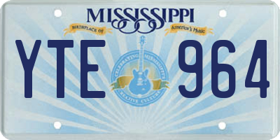 MS license plate YTE964