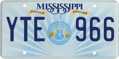 MS license plate YTE966