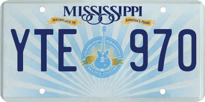 MS license plate YTE970