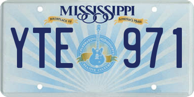 MS license plate YTE971